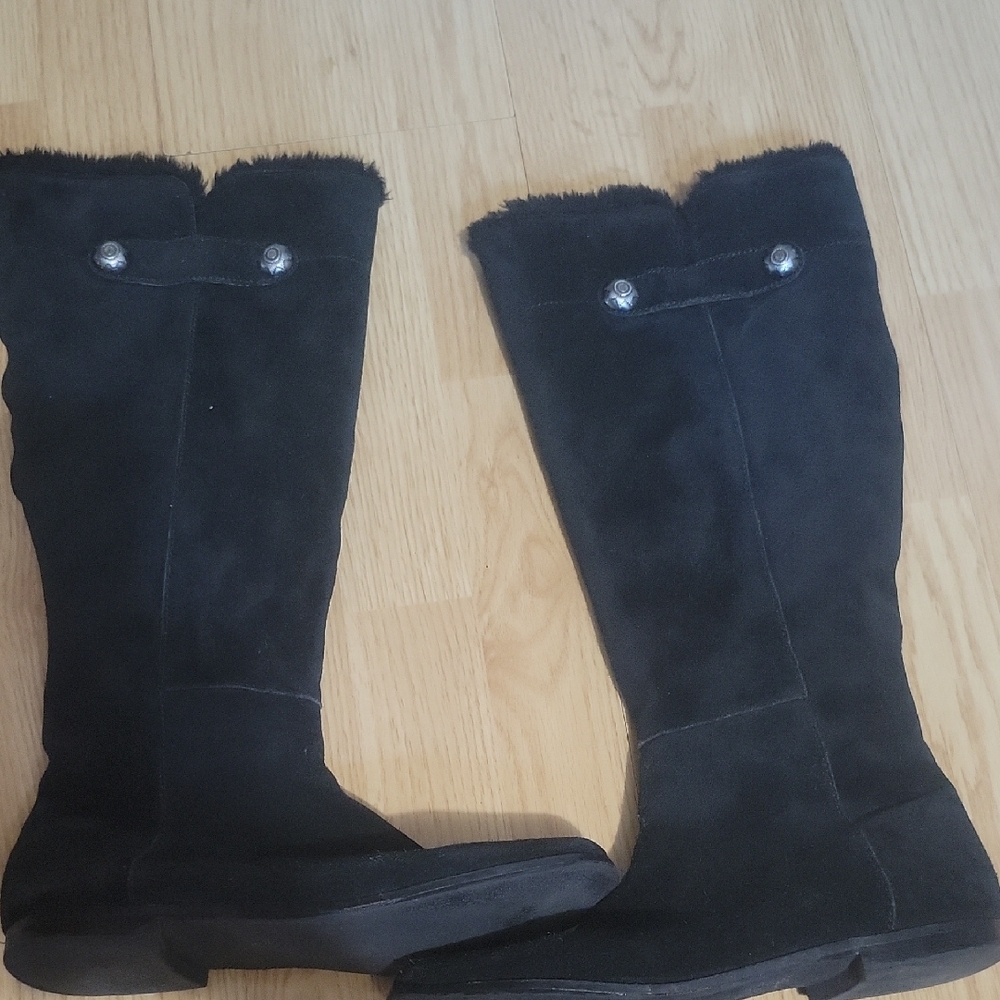 Women's Black Suede Boots
